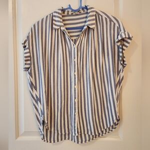 Madewell short-sleeve cropped boxy shirt, Sz S